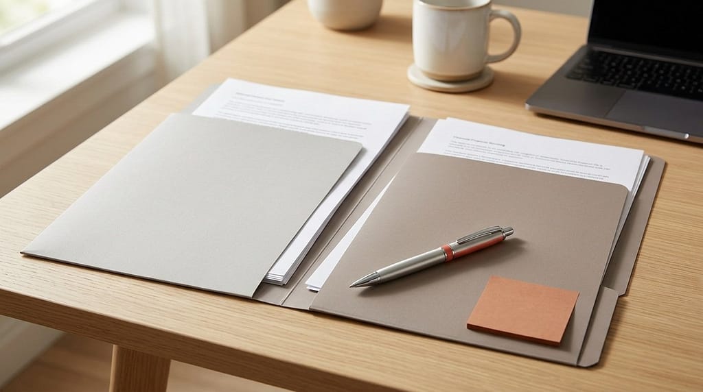 Two loan documents side by side on a desk, representing the decision of whether to refinance student loans.