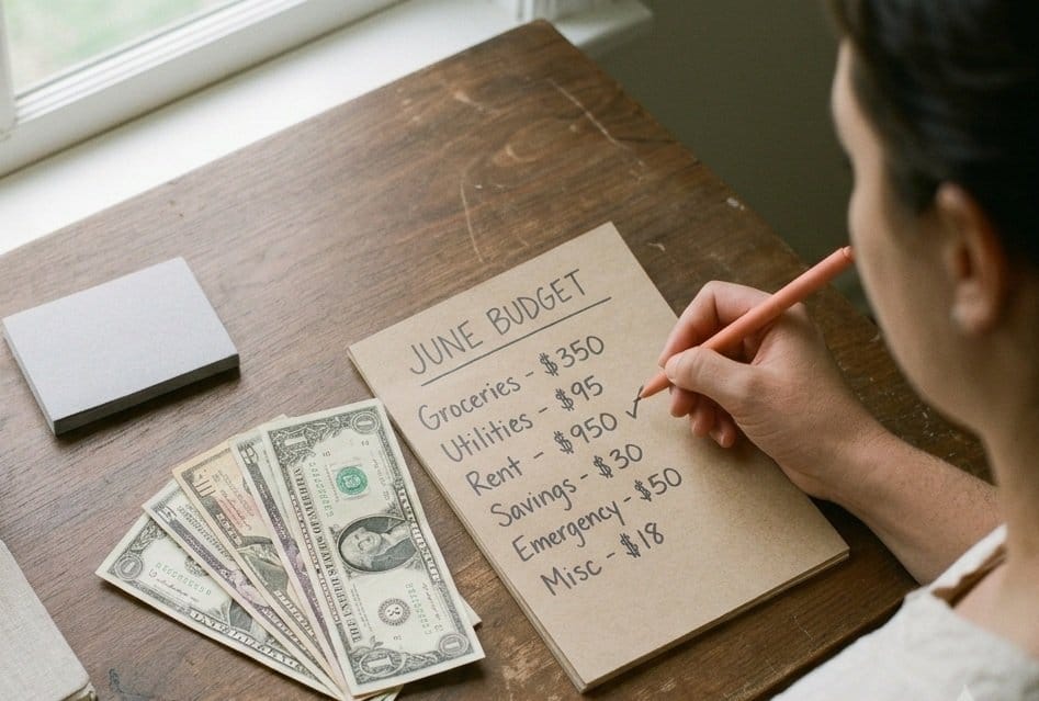 Using zero-based budgeting to assign every dollar of a low income to a category.